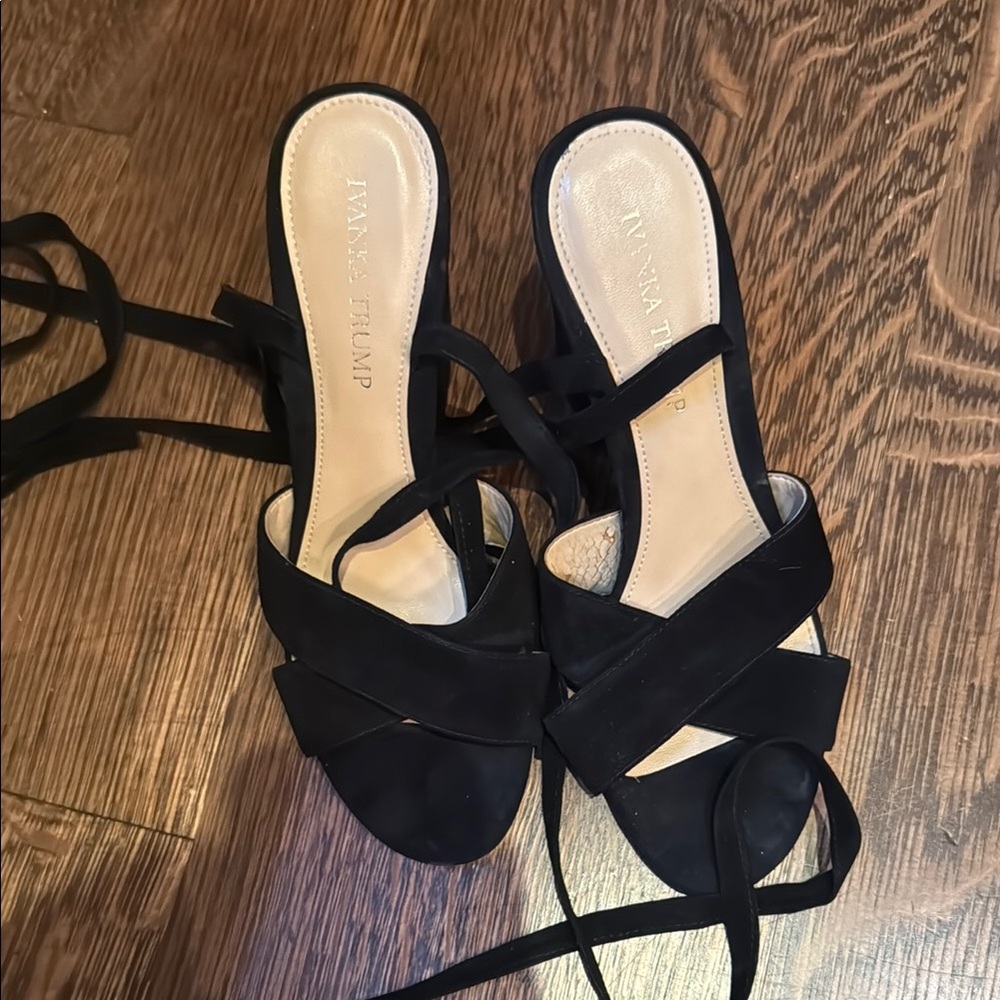 Ivanka Trump Black Strappy Sandals